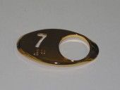 CHICKLET - FOR GEN 2, OVAL, MIRROR GOLD,  W/BRAILLE (MRK 7 ON L/H)