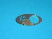 CHICKLET - FOR GEN 2, OVAL, MIRROR GOLD, W/BRAILLE (MRK 10 ON L/H)