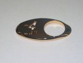 CHICKLET - FOR GEN 2, OVAL, MIRROR GOLD,  W/BRAILLE (MRK -4 ON L/H)