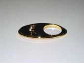 CHICKLET - FOR GEN 2, OVAL, MIRROR GOLD,  W/BRAILLE (MRK E ON L/H)