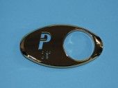 CHICKLET - FOR GEN 2, OVAL, MIRROR GOLD,  W/BRAILLE (MRK P ON L/H)