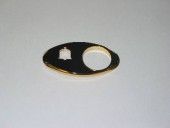 CHICKLET - FOR GEN 2, OVAL, MIRROR GOLD,  WITHOUT BRAILLE (MRK ALARM SYMBOL ON L/H)