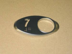 CHICKLET - FOR GEN 2, OVAL, CHROME SATIN, WITH BRAILLE (MRK 7 ON L/H)