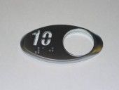 CHICKLET - FOR GEN 2, OVAL, CHROME SATIN, WITH BRAILLE  (MRK 10 ON L/H)