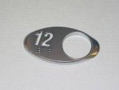 CHICKLET - FOR GEN 2, OVAL, CHROME SATIN, WITH BRAILLE  (MRK 12 ON L/H)