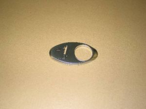 CHICKLET - FOR GEN 2, OVAL, CHROME SATIN, W/BRAILLE (MRK -1 ON L/H)