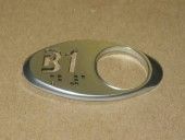 CHICKLET - FOR GEN 2, OVAL, CHROME SATIN, WITH BRAILLE  (MRK B1 ON L/H)