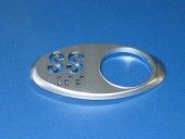 CHICKLET - FOR GEN 2, OVAL, CHROME SATIN, WITH BRAILLE  (MRK SS ON L/H)