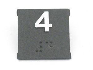 CHICKLET - FOR SUBS MODEL PUSH BUTTON, BLACK, SQUARE, W/BRAILLE (WHITE MRK 4) FITS INTO MAA471AM1