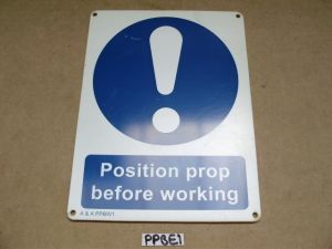 PIT PROP NOTICE - Position prop before working""