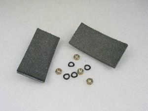 BRAKE LININGS - FOR 13VT &160VAT M/C, 376MM DIA BRAKE,  124MM LONG X 60MM WIDE X 6MM THICK